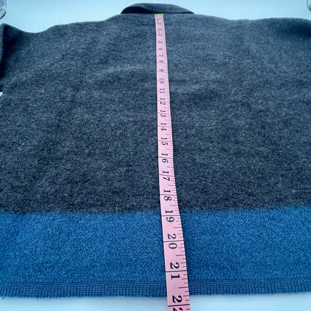 Pendleton Gray Wool Button Cardigan Blue Floral E… - image 6